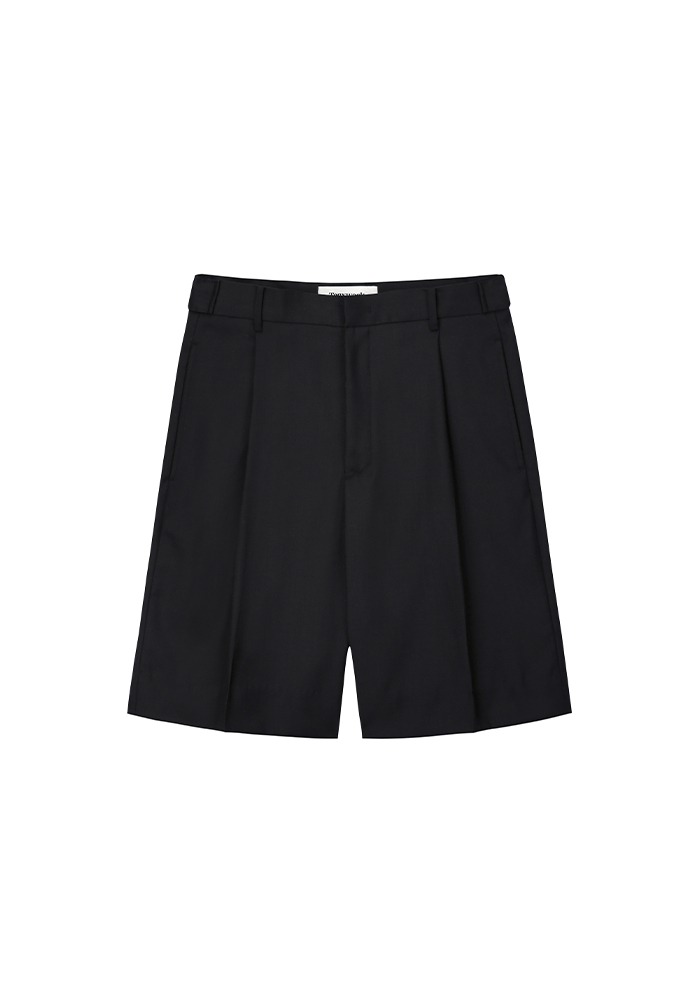 High-density Wool Bermuda Shorts_ Black