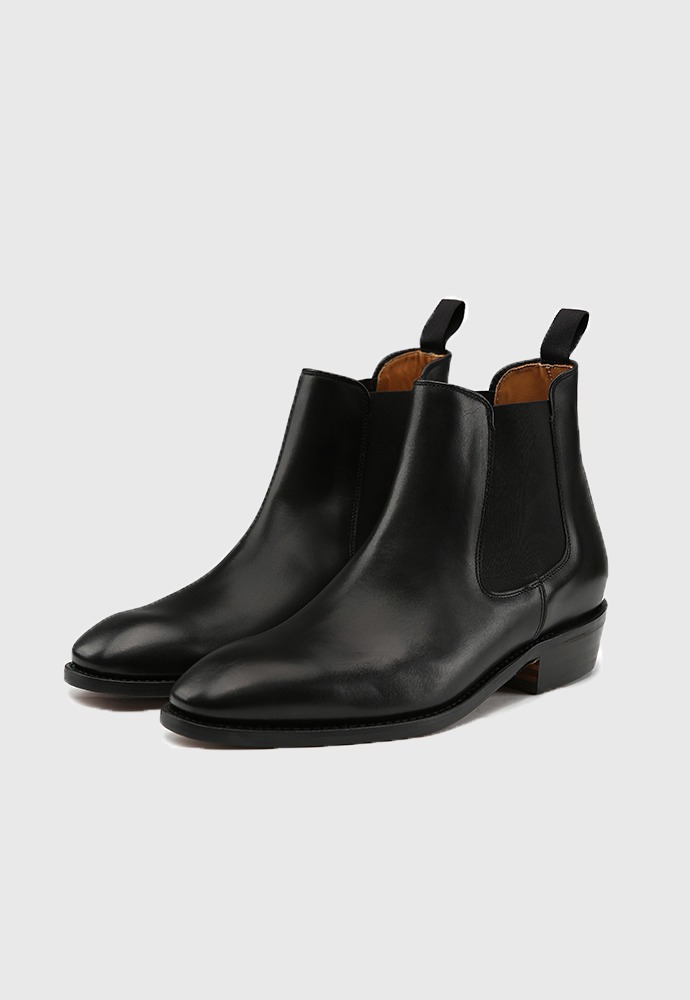 Calf Leather Mono Chelsea Boots_ Black (Berwick &amp; Tonywack)