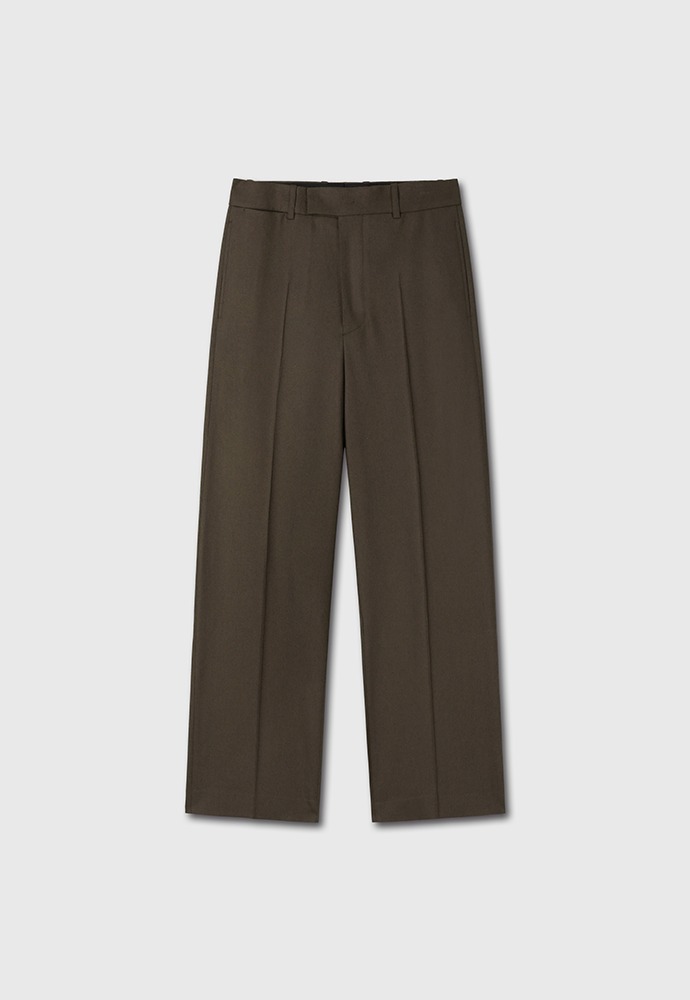 Wool and Cashmere Wide-leg Trousers_ Taupe Brown