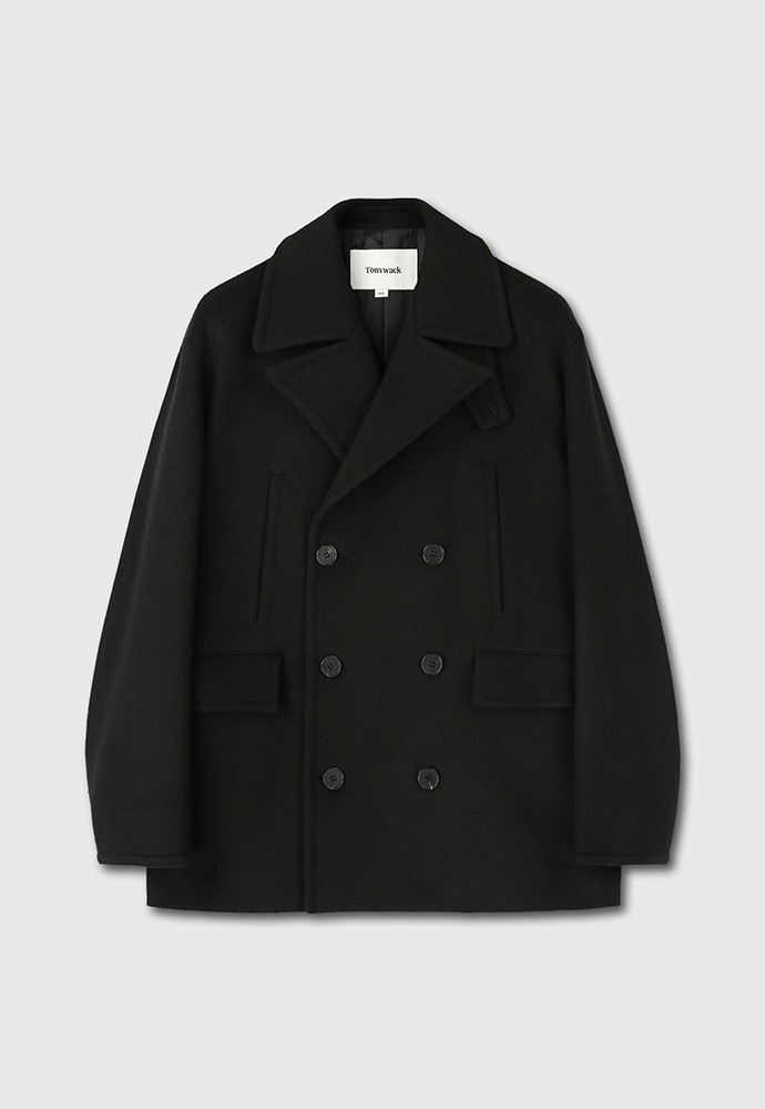 Cashmere Belted Over Peacoat_ Black