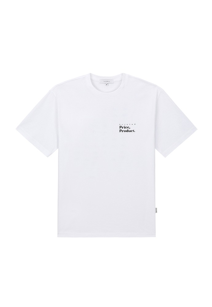 Price Tag T-shirt_ White (Blue)